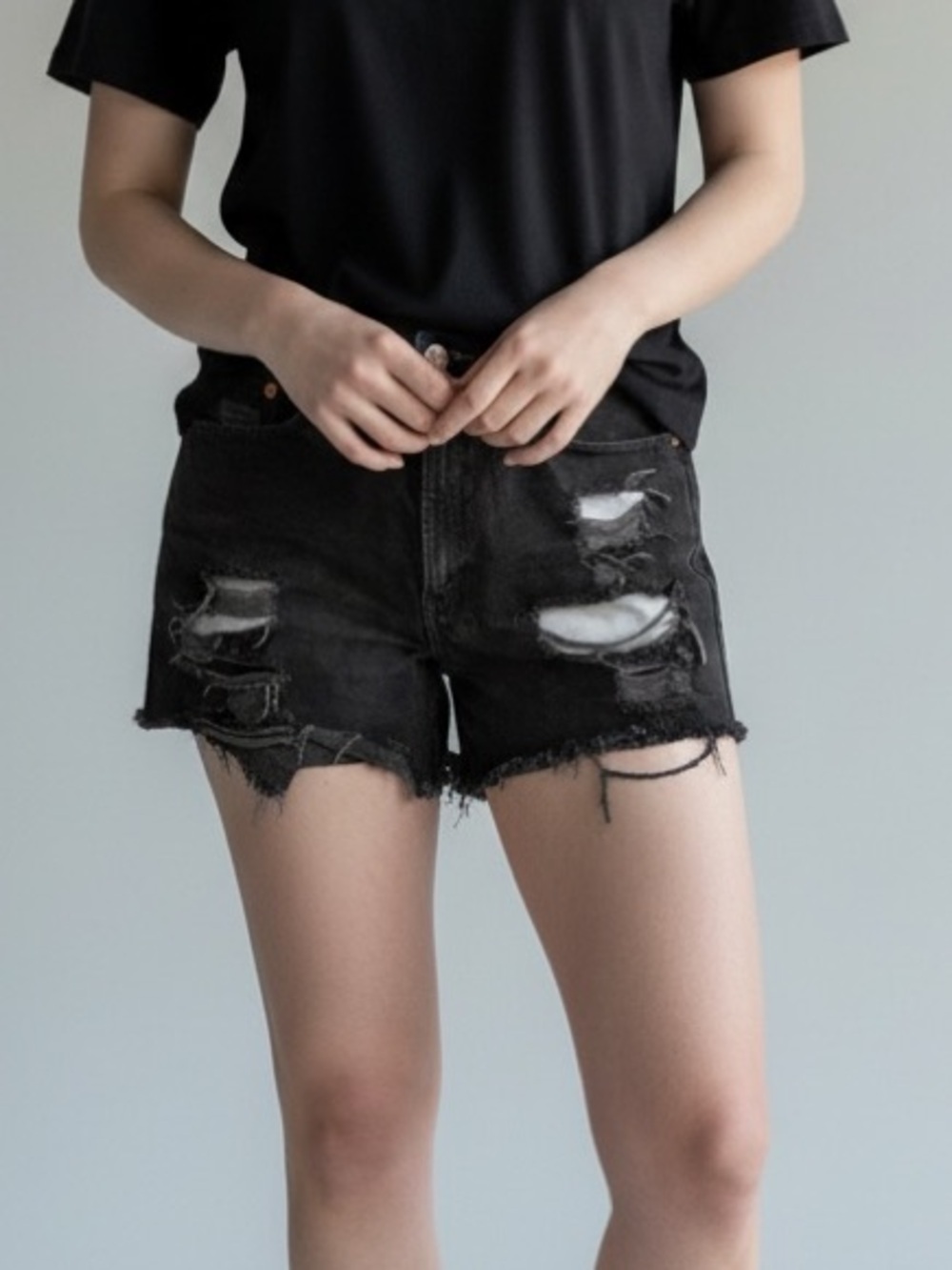 Levi's 512 Denim Shorts Black